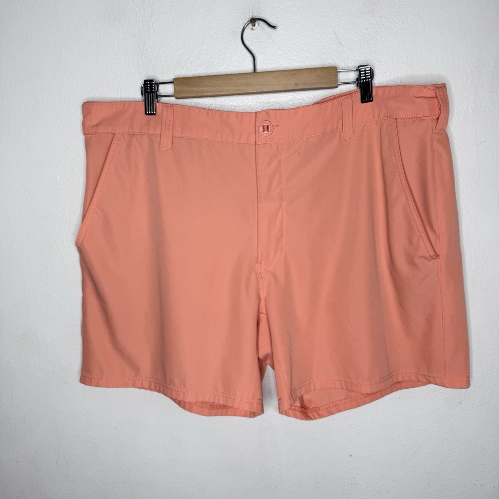 HUK Pursuit Performance Shorts Pockets Peach Outdoor Casual Beach Mens‎ XXL